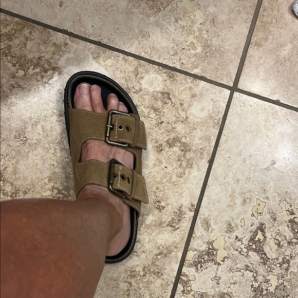 Zara Tan Suede Buckle Sandals 40 - Picture 6 of 6